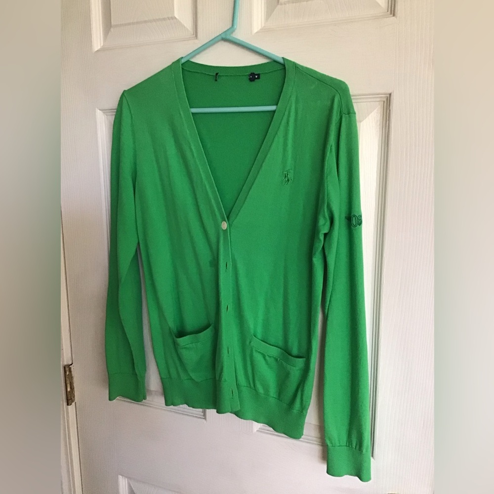 Ralph Lauren womens cardigan medium green